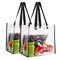 2-Pack Stadium Approved Clear Tote Bag, Stadium Security Travel & Gym Clear Bag, Perfect for Work, School, Sports Games and Concerts,12"X 12"X 6"